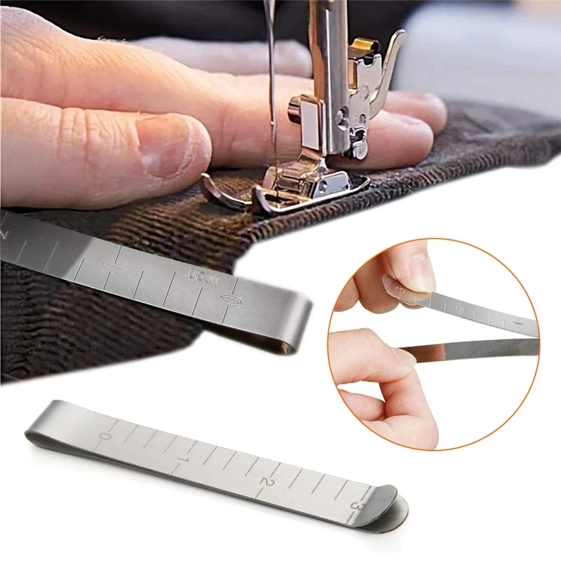 

30pcs Metal Sewing Crimping Clip Stainless Steel Hemming Clips Ruler For DIY Sewing Stitching Pinning Marking Quilting Ruler