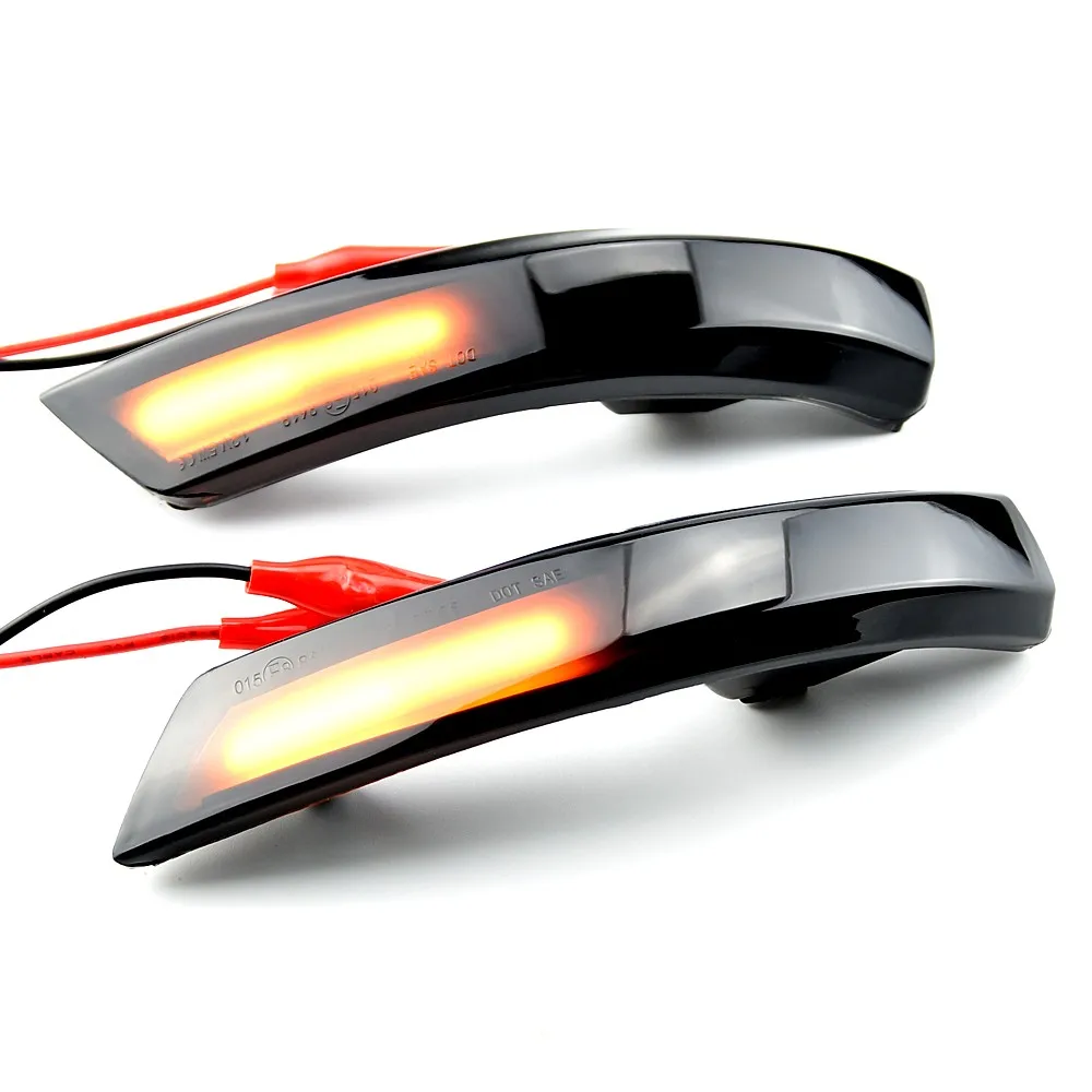 

2pcs LED Sequential Dynamic Turn Signal Light For Ford Focus 2/3/4 Mondeo Mk4 Yellow Blinker Smokded Black Dynamic Turn Signal