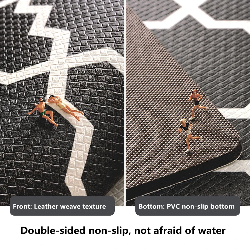 pu kitchen floor mats waterproof oil proof non slip pvc thickened bathroom rug long washable living room bedroom entrance carpet free global shipping