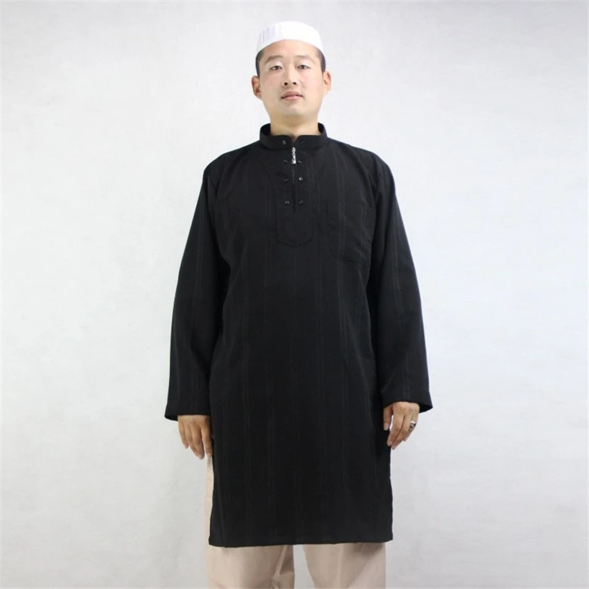 Мужская мусульманская одежда Jubba Thobe модная осень зима утепленная Дубай Арабская