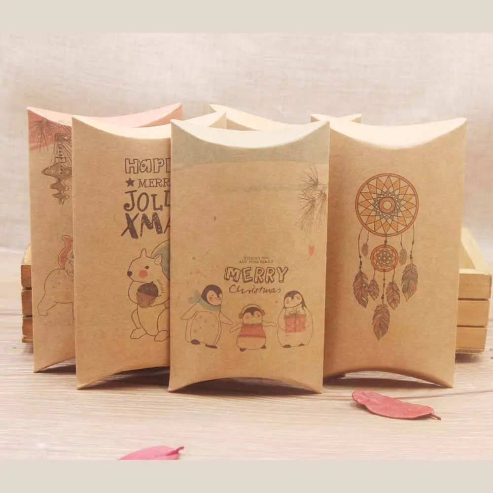 Новый 20 штук 12 5x7x2 см Горячая Распродажа DIY happy halloween печати Подушка коробки