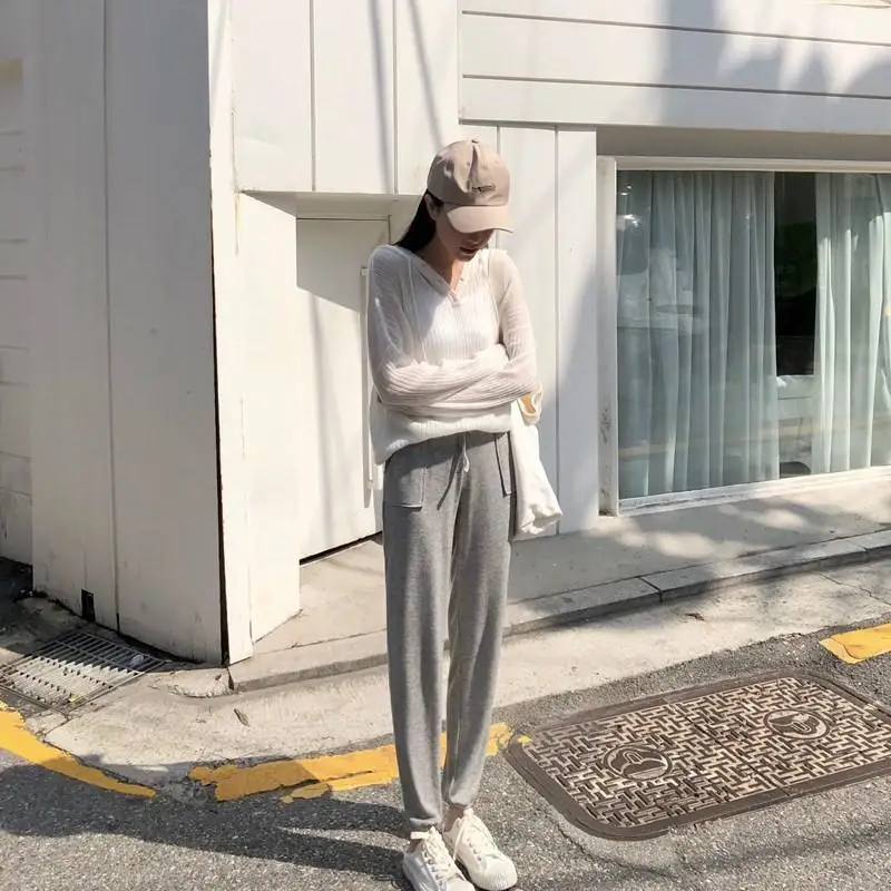 

Women 2020 Spring Autumn Elegant Chic 2 Piece Set New Female Fashion Hooded Sweater Long Sleeve Casual Shirt And Pants Sets Y486