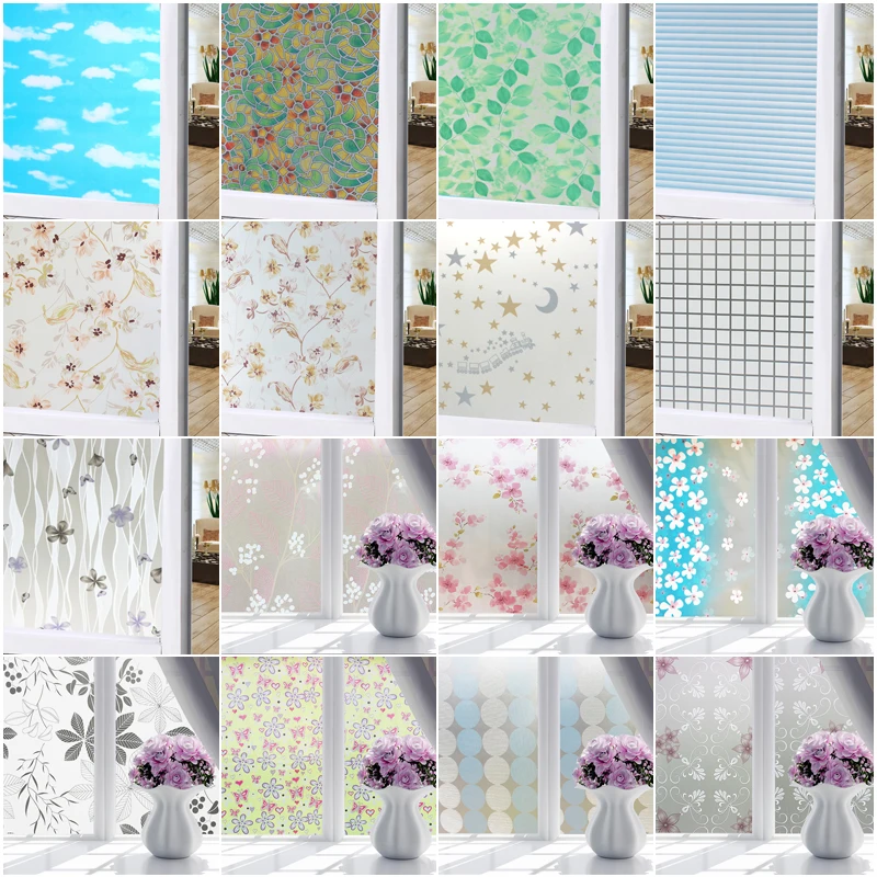 Новый матовый Непрозрачный витражная плёнка на стекла окна 45x100 см самоклеящийся