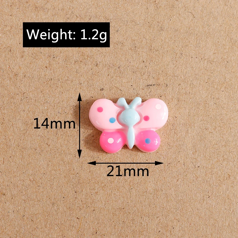 10 шт. 21*14 мм карамельных цветов Смола бабочка альбом для вырезок из кабошона