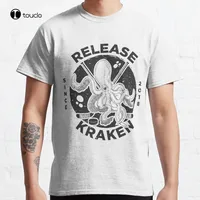 Release The  Kraken Octopus Monster Sea Monster Classic T-Shirt Cotton Tee Shirt Unisex