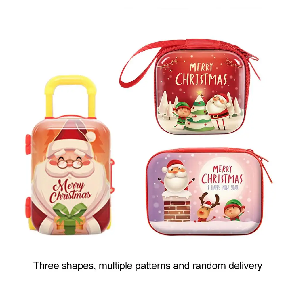 Рождественская жестяная банка 3 вида стилей милый ребенок подарок сумка подвеска