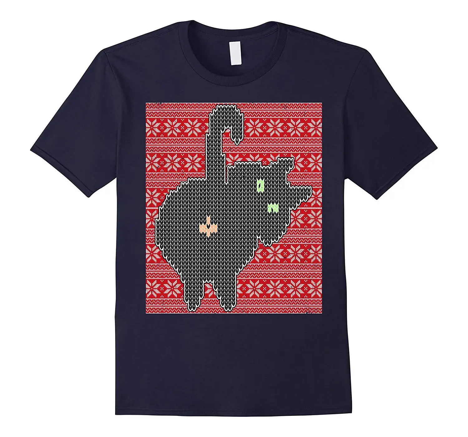 Забавная Рождественская футболка с кошкой и прикладом надписью Gift Idea