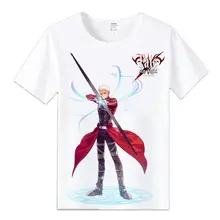 Повседневная хлопковая футболка унисекс с аниме Fate ZERO Saber go