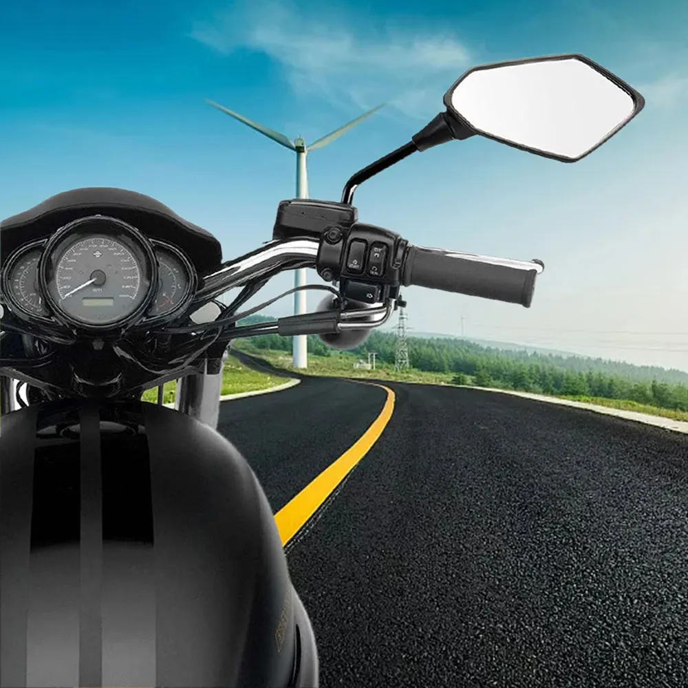 2Pcs/Pair Motorcycle Rearview Mirror Code with mirror Scooter E-Bike Rear View Mirrors Back Side Convex | Автомобили и мотоциклы
