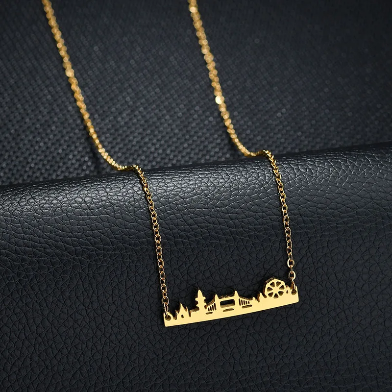 Женский и мужской браслет ELSEMODE кулон из нержавеющей стали в стиле Тауэрский мост