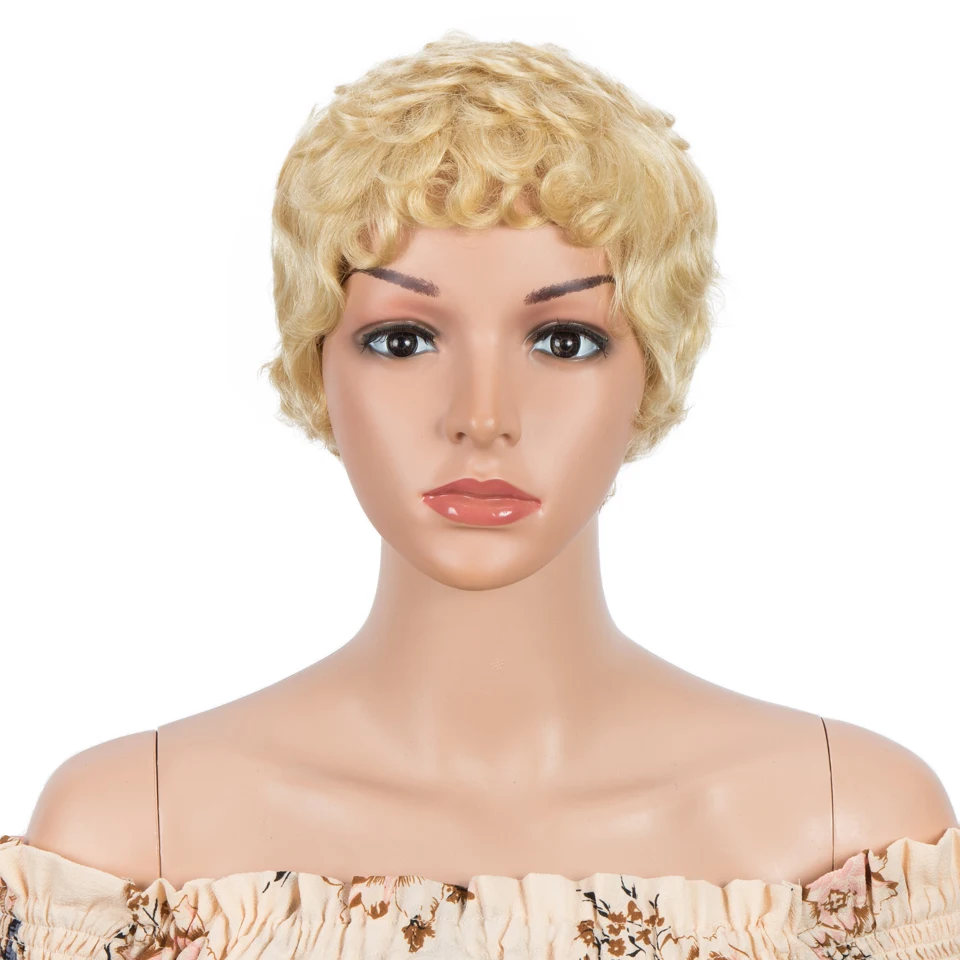 Гладкие парики из человеческих волос для женщин короткий парик с вырезанными