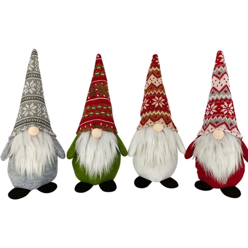 

10’’ Stuffed Gnome Hanging Pendant Doll Christmas Tree Decors Hand Sewing Toy A2UB