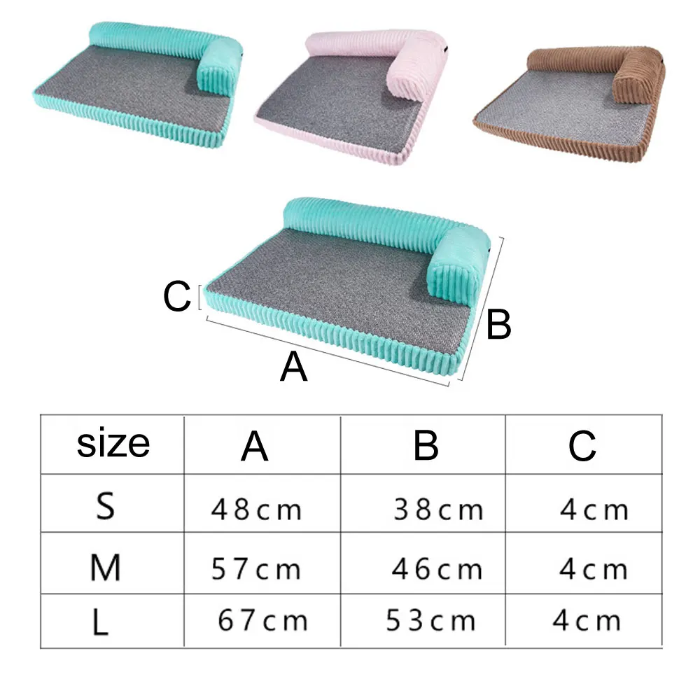 1 шт. квадратная Вельветовая кровать для домашних животных кошек и собак съемная