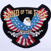 large eagle back patch letter lond of the free iron on embroidered patches for punk clothing thermoadhesive stickers for clothes