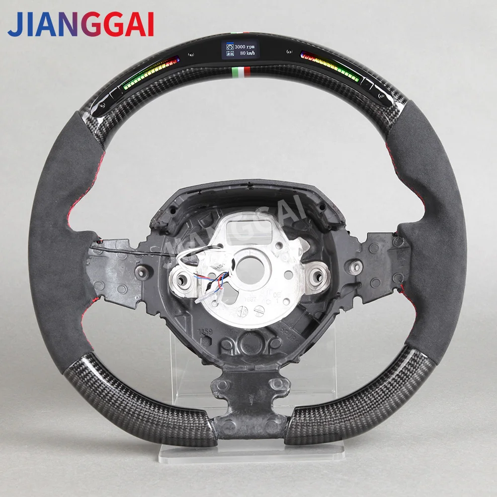 

Светодиодное Автомобильное рулевое колесо Itlay из углеродного волокна, алькантара для Lamborghini Aventador 2013