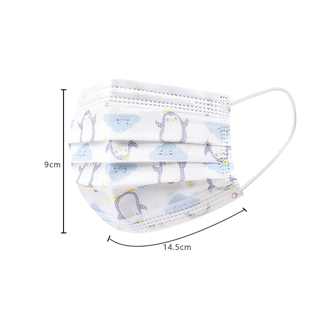 20 шт. одноразовые маски для младенцев из нетканого материала с мультяшным