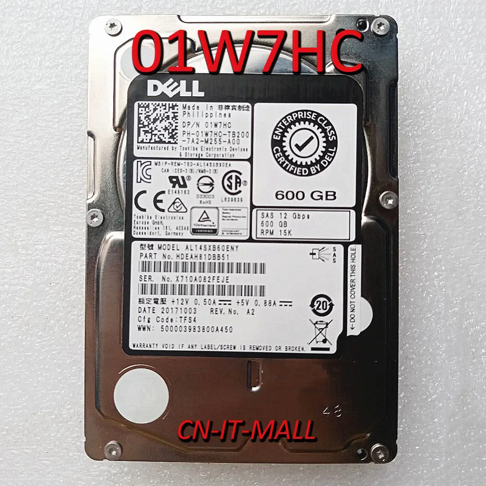 

2,5 01W7HC 1W7HC 600 ГБ SAS 15K 12G AL14SXB60ENY жесткий диск