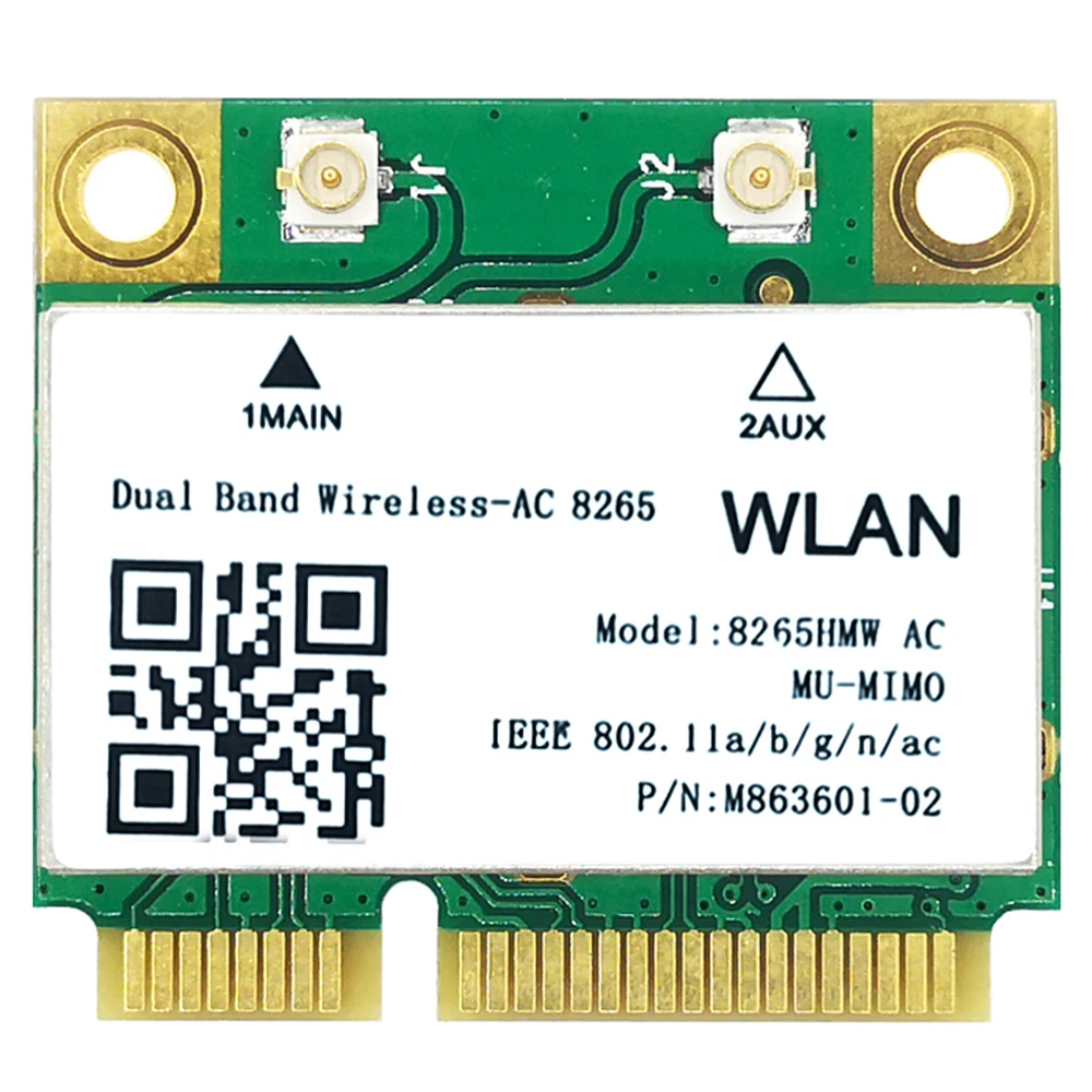 

Беспроводная сетевая карта Bluetooth 4,2, Двухдиапазонная Женская/2,4G 7265/8260/8265 HMW 802,11, сетевая карта переменного тока для ПК с Mini PCIe