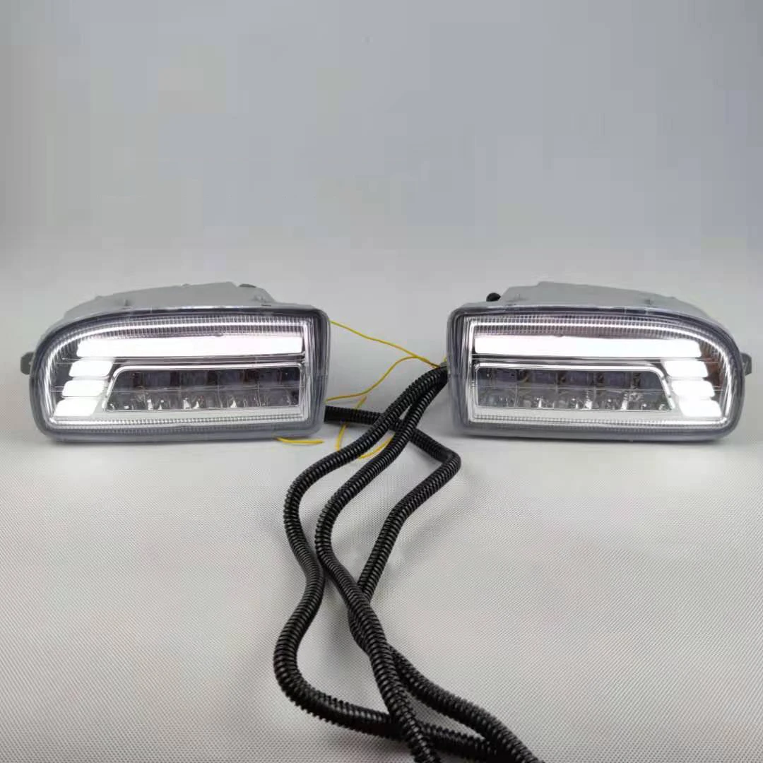 2 ШТ. LED Противотуманные фары для TOYOTA LAND CRUISER 100 LC100 1998-2008 DRL поворотный сигнал Фаркоп фары UZJ100 FZJ100 на.