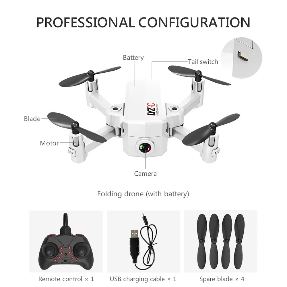 Мини складной Радиоуправляемый Дрон HD камера микро Квадрокоптер L102 WiFi FPV умная