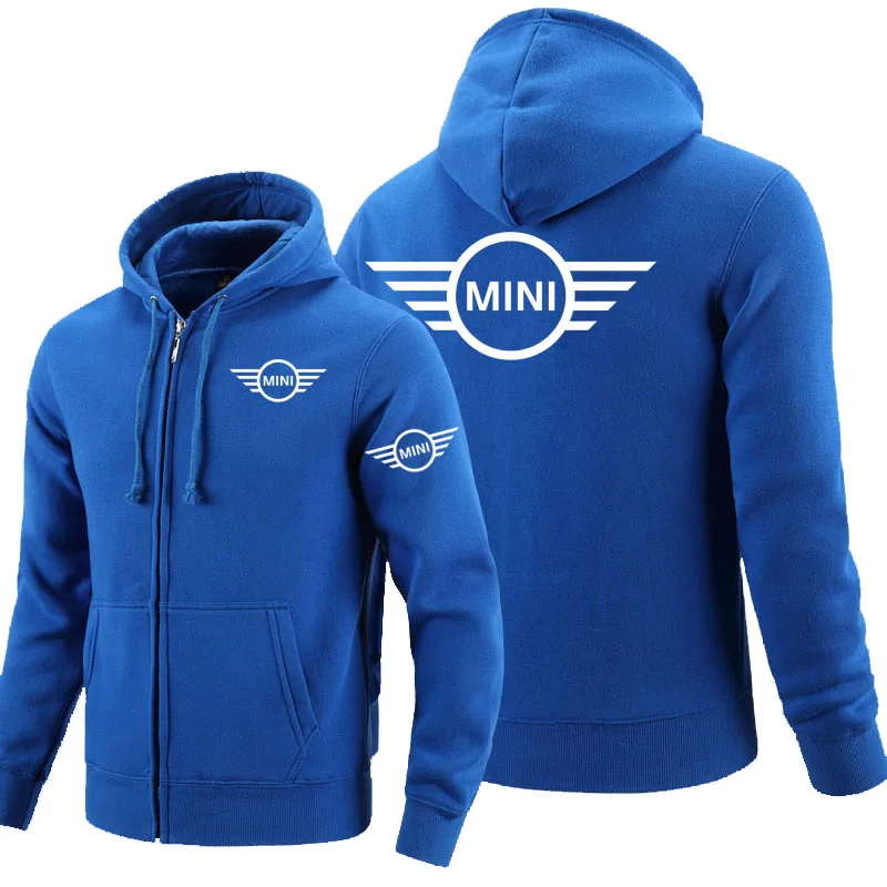 

Fashion 2021 Zipper Hoodies Mini logo Printed Hoodie Fleece Long Sleeve Man's zipper Jacket Sweatshirt S-3XL n76