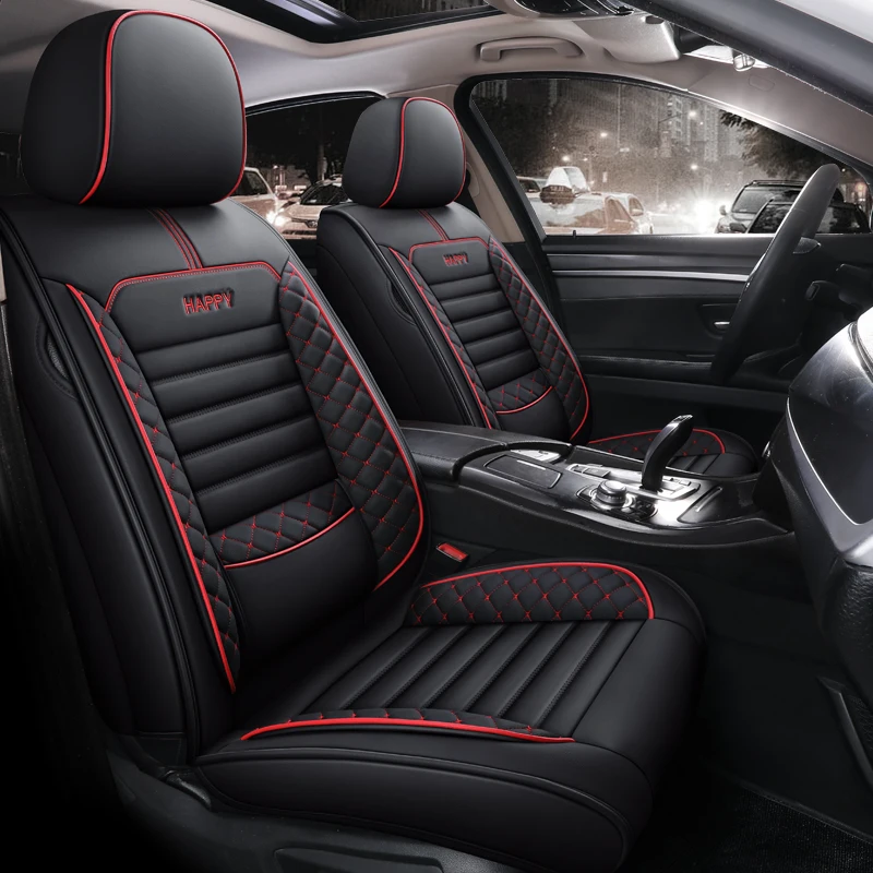 

Full Coverage Eco-leather auto seats covers PU Leather Car Seat Covers for hyundai santa fe solaris sonata sorento terracan