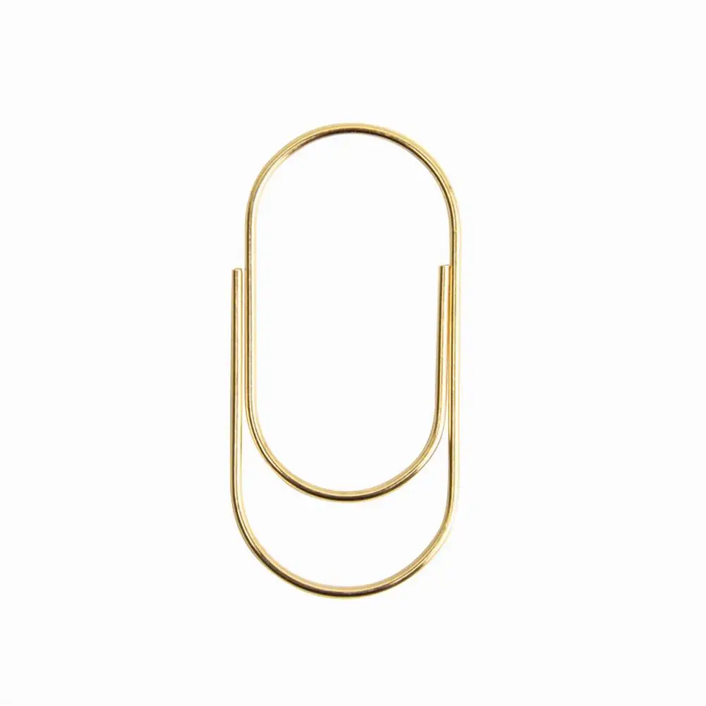 Metal Plating Paper Clip Golden And Rose Gold Curved Pin Book Stationery School Office Supplies | Канцтовары для офиса и дома