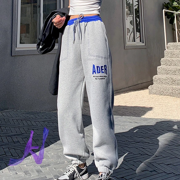 

Ader Error Sweatpants High Quality Contrast High-waist Drawstring Casual Pants Oversized Adererror Men's Women's Track Trousers