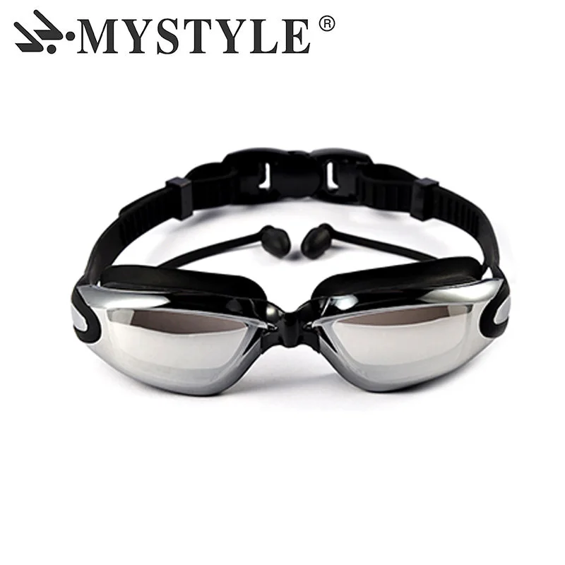 MYSTYLE, диоптрийные очки для плавания для мужчин и женщин, очки для плавания в бассейне, профессиональные, для взрослых, спортивные очки, покрытие, водонепроницаемые, анти-туман, УФ