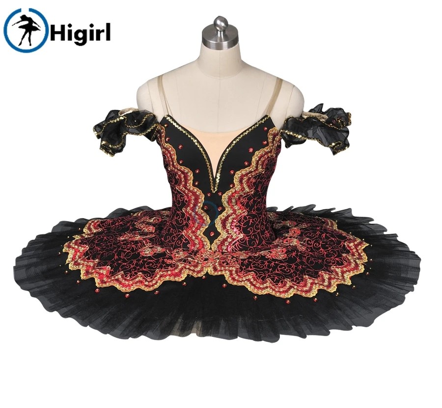 Черный красный балетный костюм балерины для взрослых балетная пачка девочек