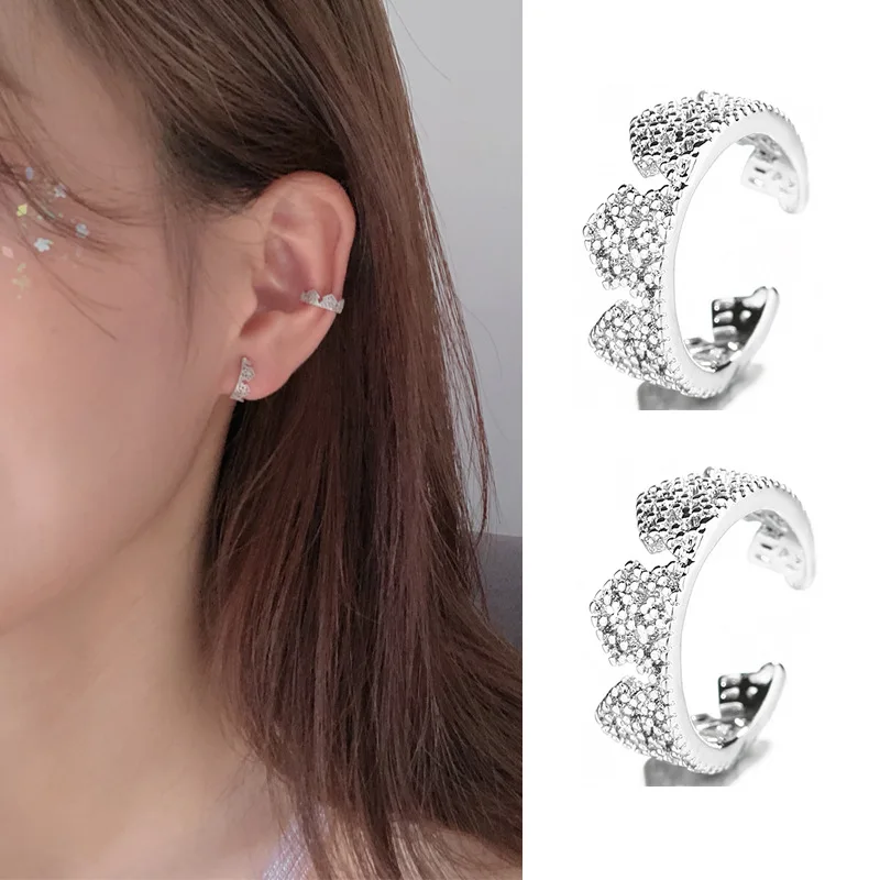 

Todorova Vintage Clip Earrings for Women Hollow Crown Shape Ear Cuff Earrings Party Geometric Jewelry Accessories Gift