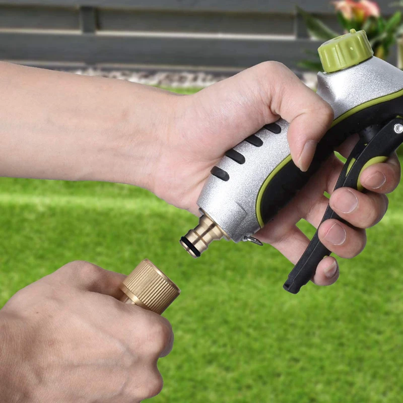 

4 Pack Garden Hose Quick Connector Male Hose End Connector Extender for Join Garden 1/2 Inch Hose Pipe Tube