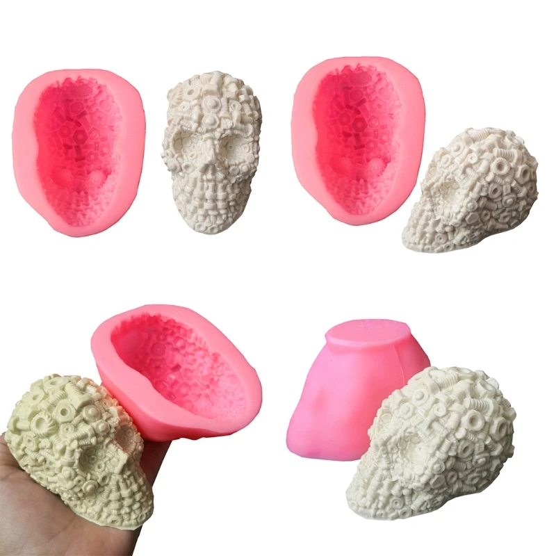

Screw Skull Silicone Mold Keychain Resin Epoxy Craft Polymer Clay Craft DIY Ornament Jewelry Candles Making Tool