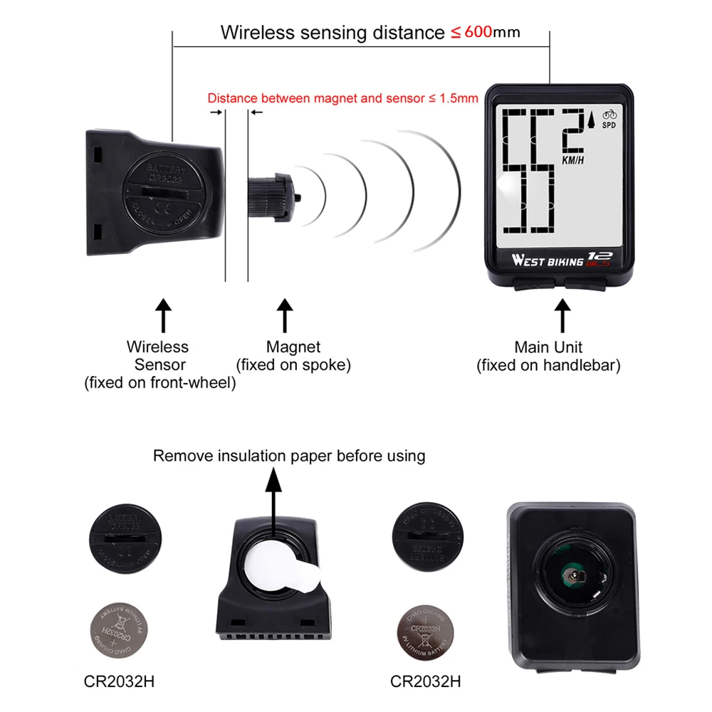 Велосипедный компьютер G + беспроводной GPS Спидометр Водонепроницаемый дорожный
