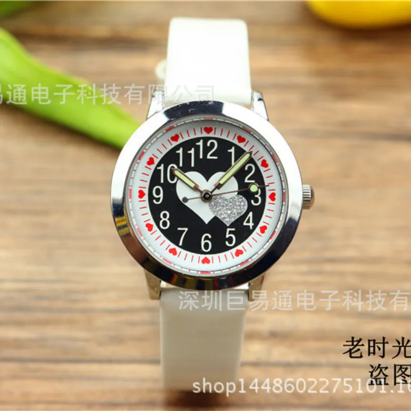 

The Color Surface Love Children Watch Belt Luminous Kids Watches