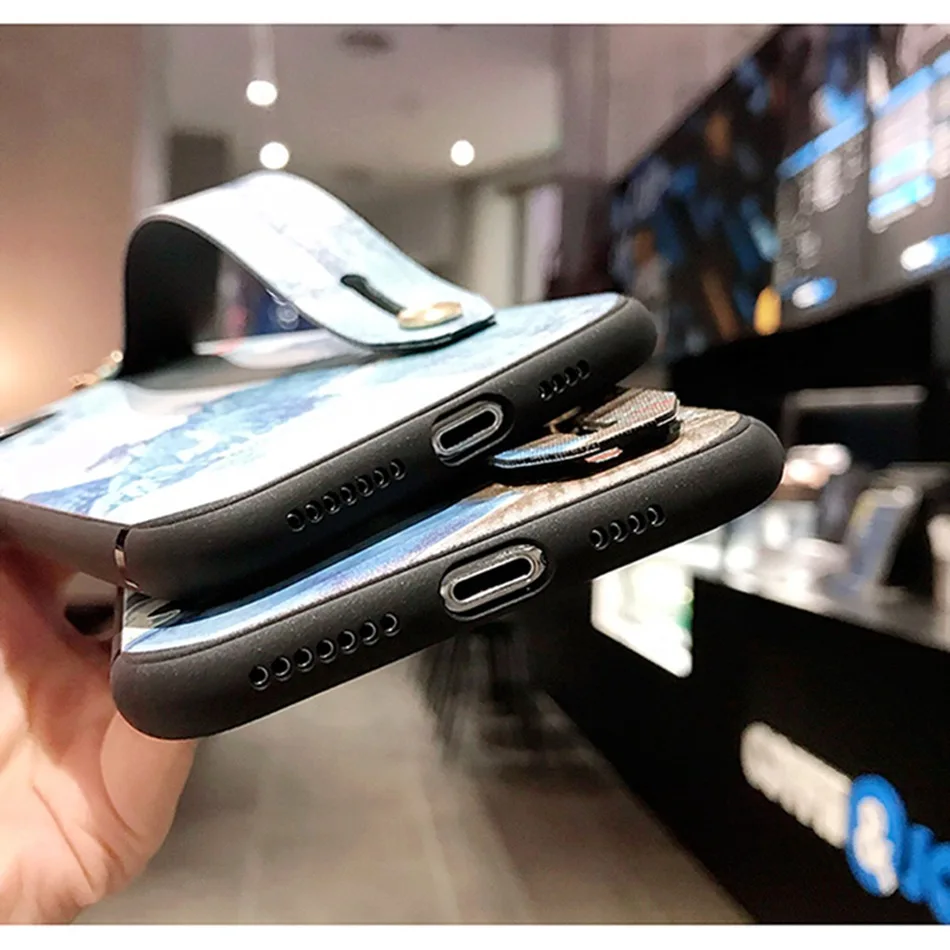Наручный ремешок чехол для iPhone 11 Pro XS Max силиконовый в китайском стиле 7 8 6S Plus XR X