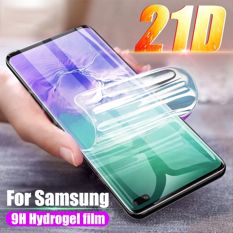 

2-4 шт., Гидрогелевая пленка для Samsung S22 S21 S20 S10 S9 S8 Plus Note 20 10 9 A51 A12 A32 A52 A72 A71
