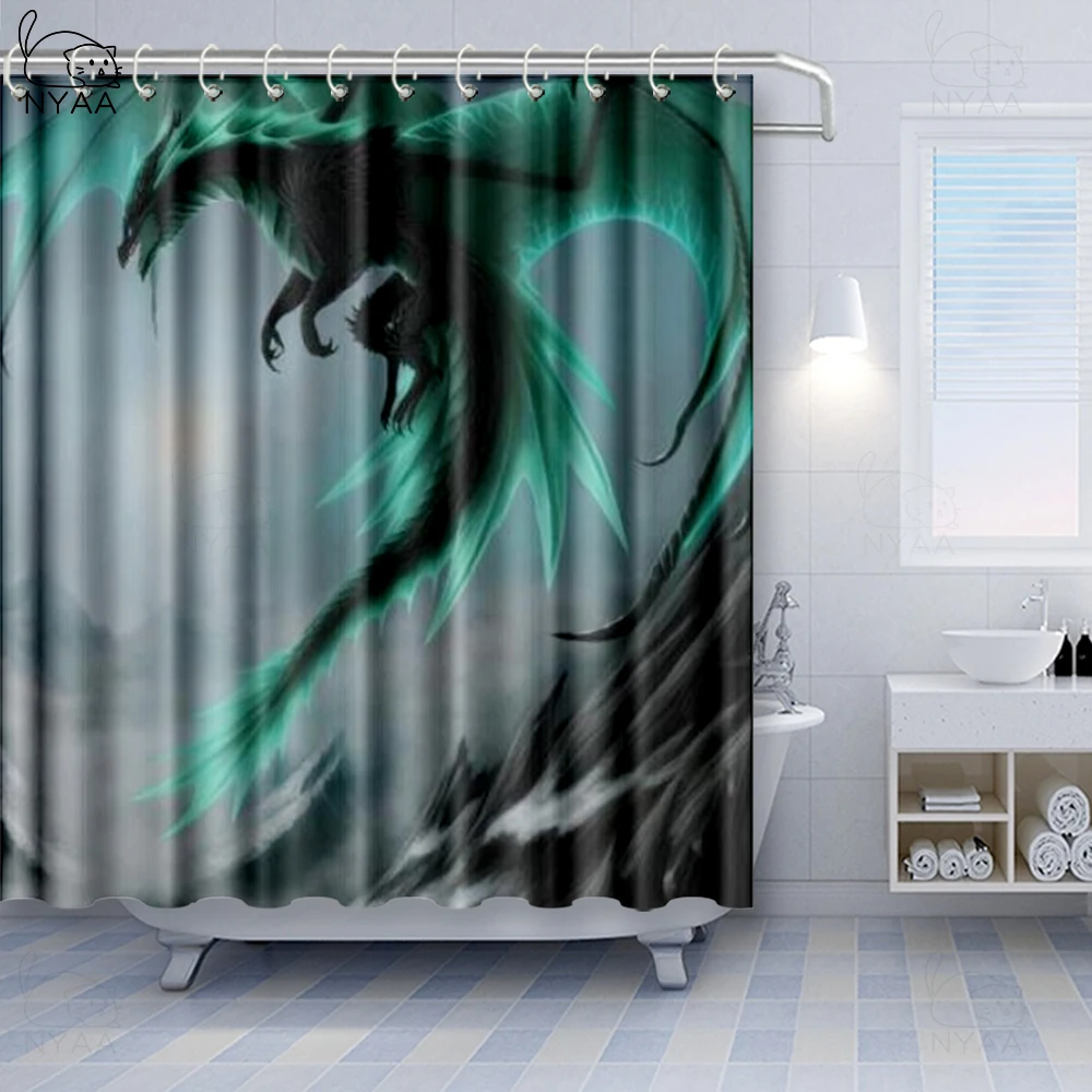 Vixm современный летающий дракон занавеска для душа водонепроницаемая ткань