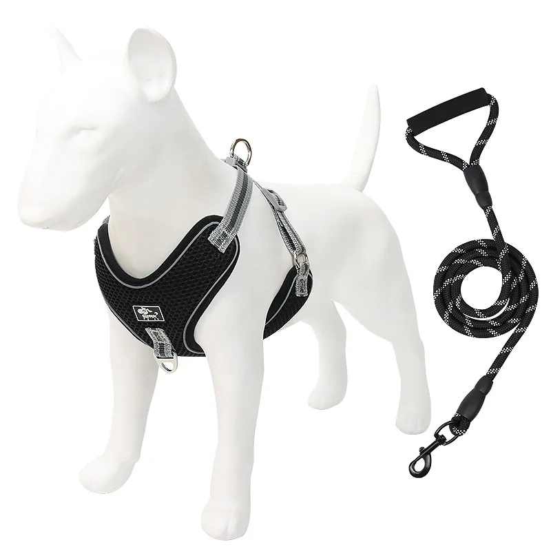 

Dog Traction Harness Coil Chest Harness Reflective Mesh Adjustable Comfortable Breathable Personalized Belt Rope Dog Supplies