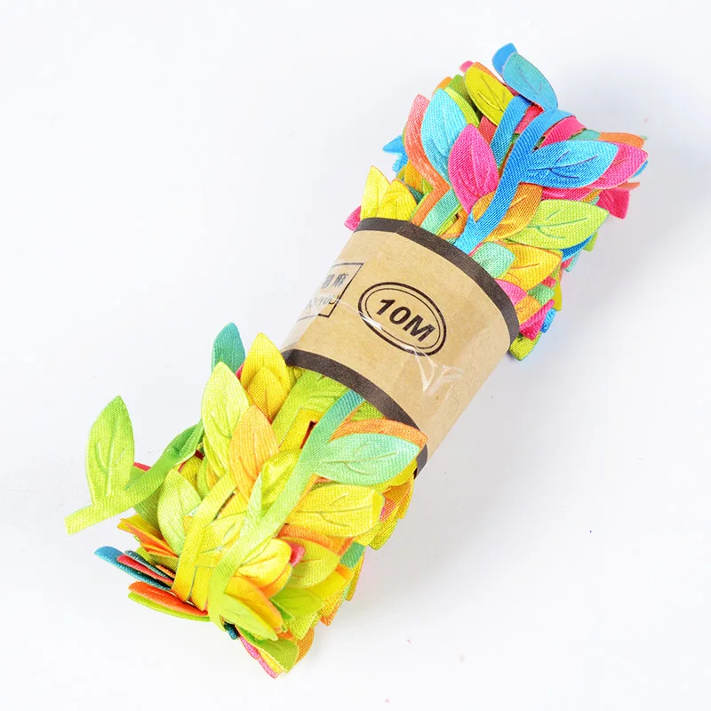 5 ярдов имитация зеленых листьев плетение пеньковая веревка DIY Свадьба День