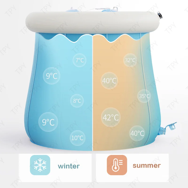 

Baby Bathtub Children's Bath Bucket Foldable Baby Bath Bucket Household Children Swimming Pool Temperature Adjusted with Season