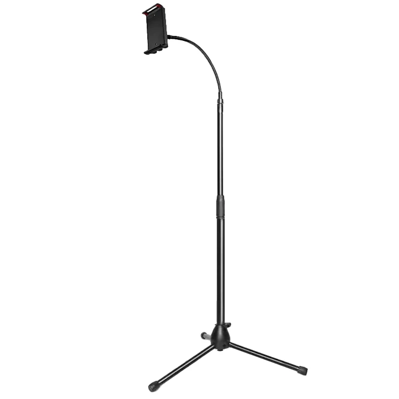 

Tablet Computer Floor Tripod 360°Adjustable Universal 12Cm-18Cm Mobile Phone And Tablet Hose Holder Height 110-175Cm