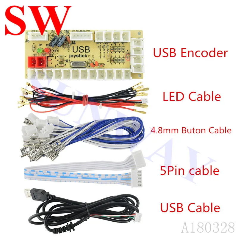 Горячая DIY аркадный комплект 1 плеер Нулевая задержка USB к ПК Sanwa стильный джойстик аркадная игра части машины для игры Jamma Fighting