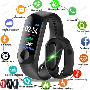 2021 m3 smart watch bluetooth men women smartwatch blood pressure heart rate monitor fitness bracelet for iphone xiaomi android free global shipping