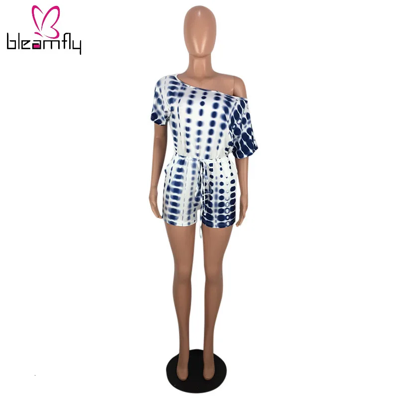 Женский короткий комбинезон в полоску с принтом женский сексуальный открытыми