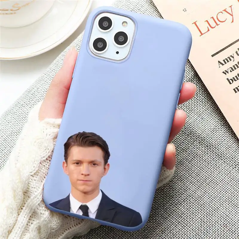 

American actors Tom Holland Phone Case Candy Color for iPhone 6 7 8 11 12 s mini pro X XS XR MAX Plus
