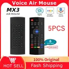 MX3 Air Mouse умный голосовой пульт дистанционного управления 2,4G RF Беспроводная клавиатура для X96 mini KM9 A95X H96 MAX Android TV Box Air Mouse MX3