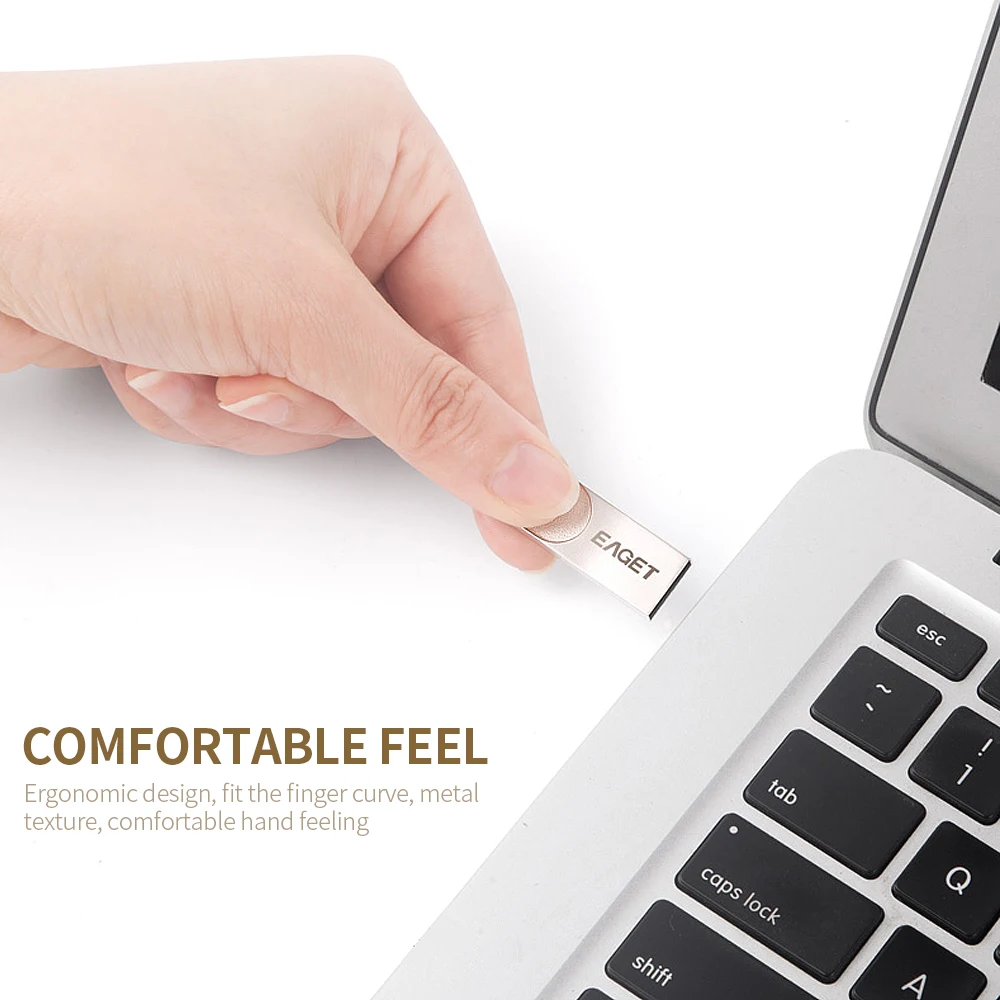 EAGET U2 USB флеш накопитель 64 Гб металлический u диск USB2.0 Портативный
