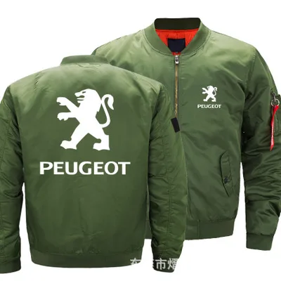 

New Autumn Winter Flight Jacket Peugeot Logo Coat Mens Womens Warm Casual Zipper Baseball Jacket