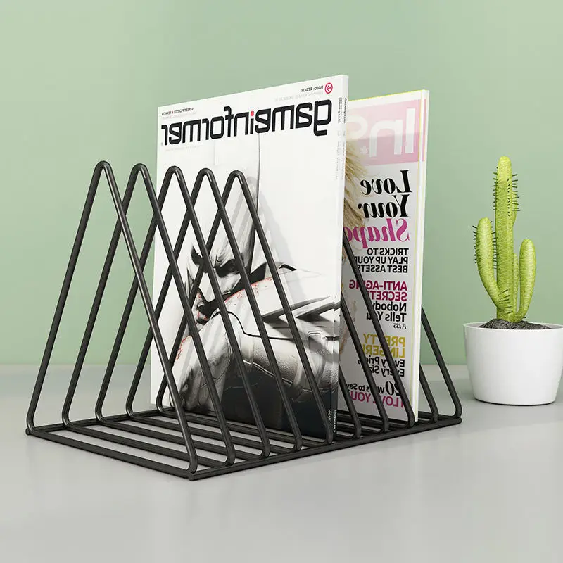 

Новинка 2022, креативная треугольная металлическая подставка для книг в скандинавском стиле в форме сердца, Настольный Органайзер